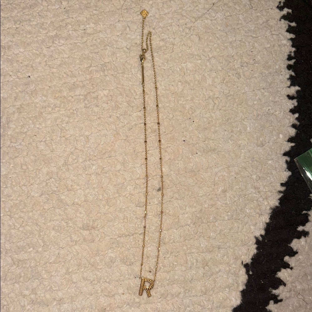 Kendra Scott Gold 'R' Initial Necklace